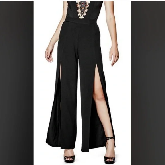 GUESS Daena Slit Palazzo Pants Small Size - Picture 3 of 3